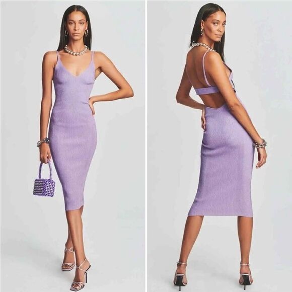 Retrofete AMSTER Rib Knit Glitter Dress Medium NWT $798 - Picture 1 of 10